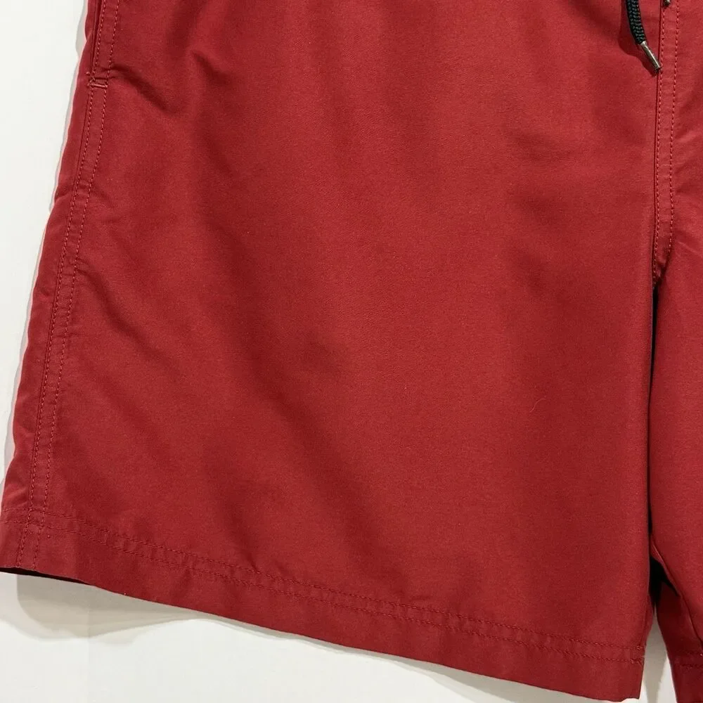 Croft & Barrow Swim Trunks Men's Size Medium Red Shorts Mesh Lined Drawstring